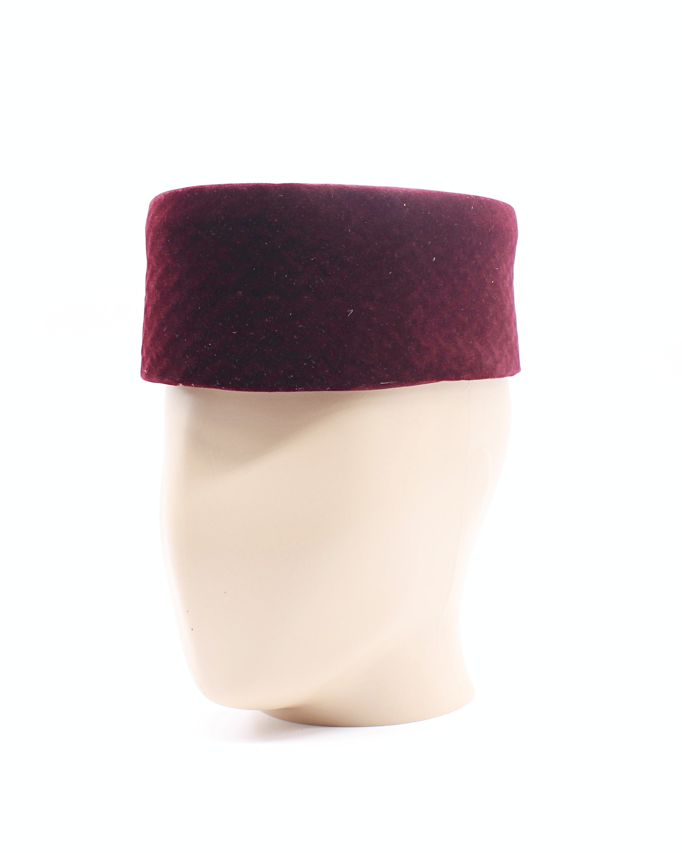 Bordeaux Velvet African Kufi Hat for Men