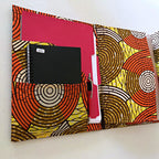 African Handmade Document Holder with Press Buttons Closure (Design/Color Varies)