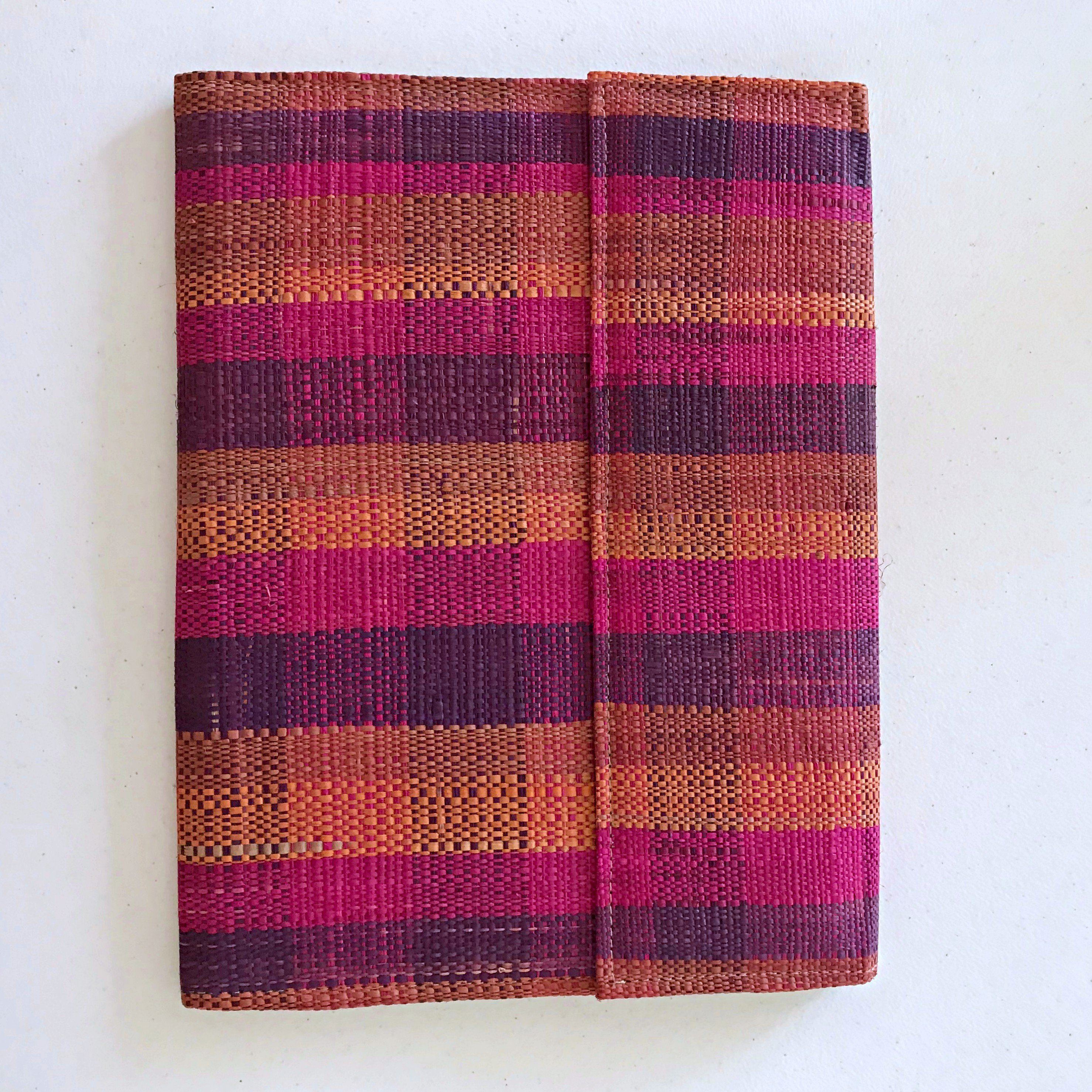 African Handmade Document Holder with Press Buttons Closure (Design/Color Varies)