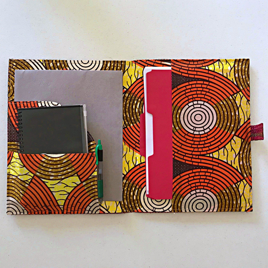 African Handmade Document Holders / Portfolio Computer Case (Design/Color Varies)