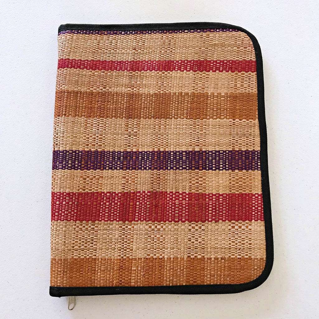 Handmade w/ Straw Fibers Document Holder/ Computer Bag / Portfolio