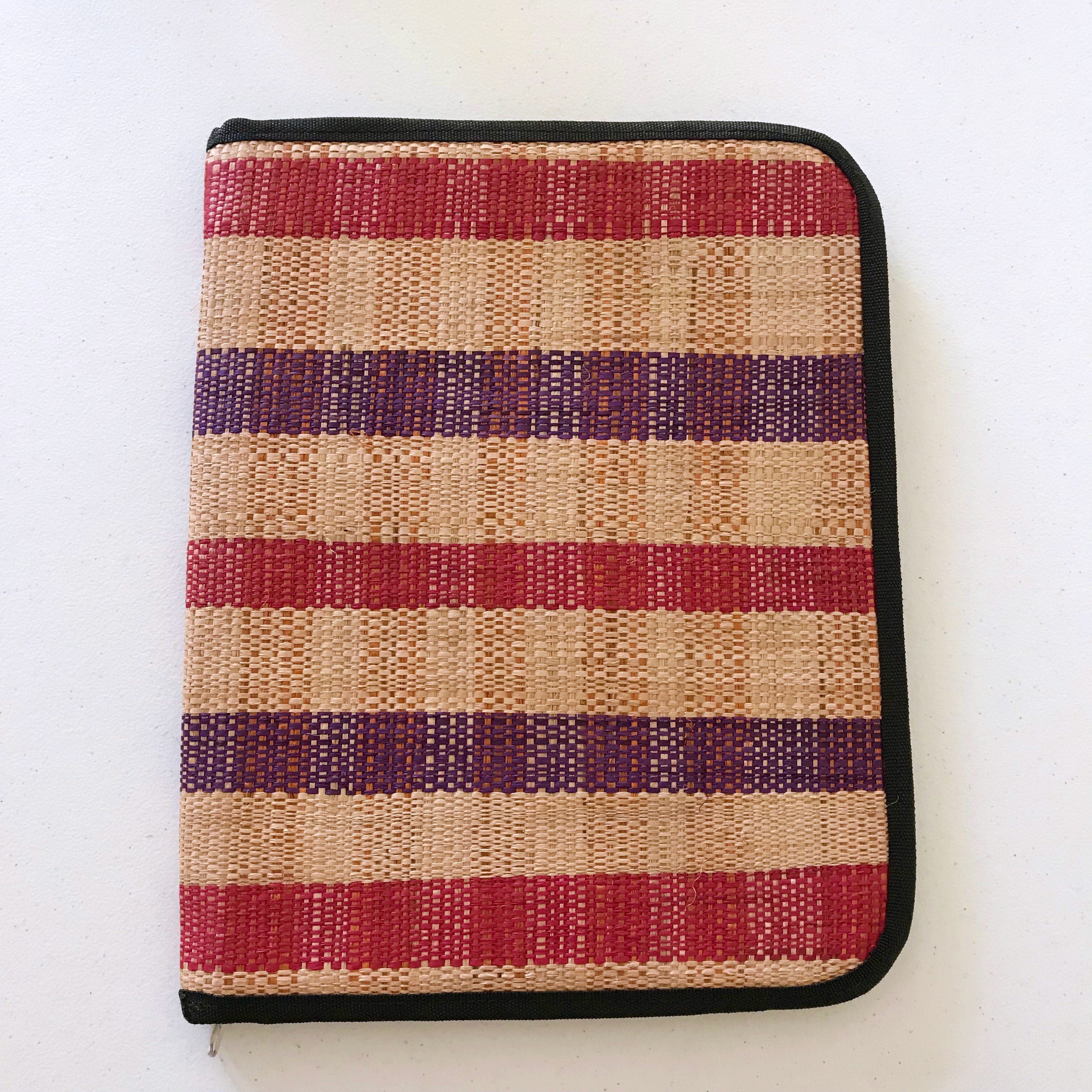 Handmade w/ Straw Fibers Document Holder/ Computer Bag / Portfolio