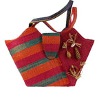 African Hand Woven Raffia Fibers Handbag