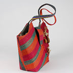 African Hand Woven Raffia Fibers Handbag