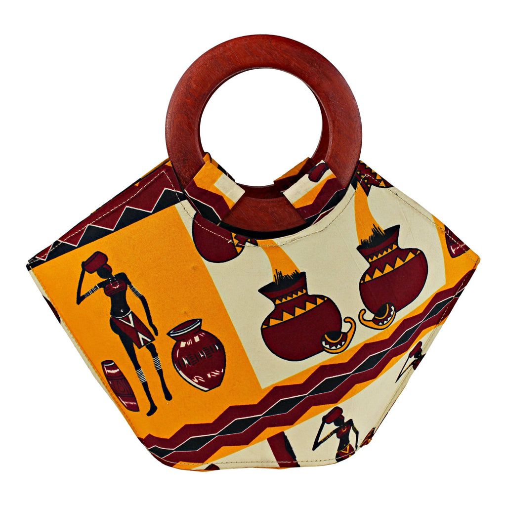 Chike African Hand Woven Raffia Fibers Handbag (Small)