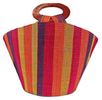 Handmade Raffia Fibers African Basket Bag