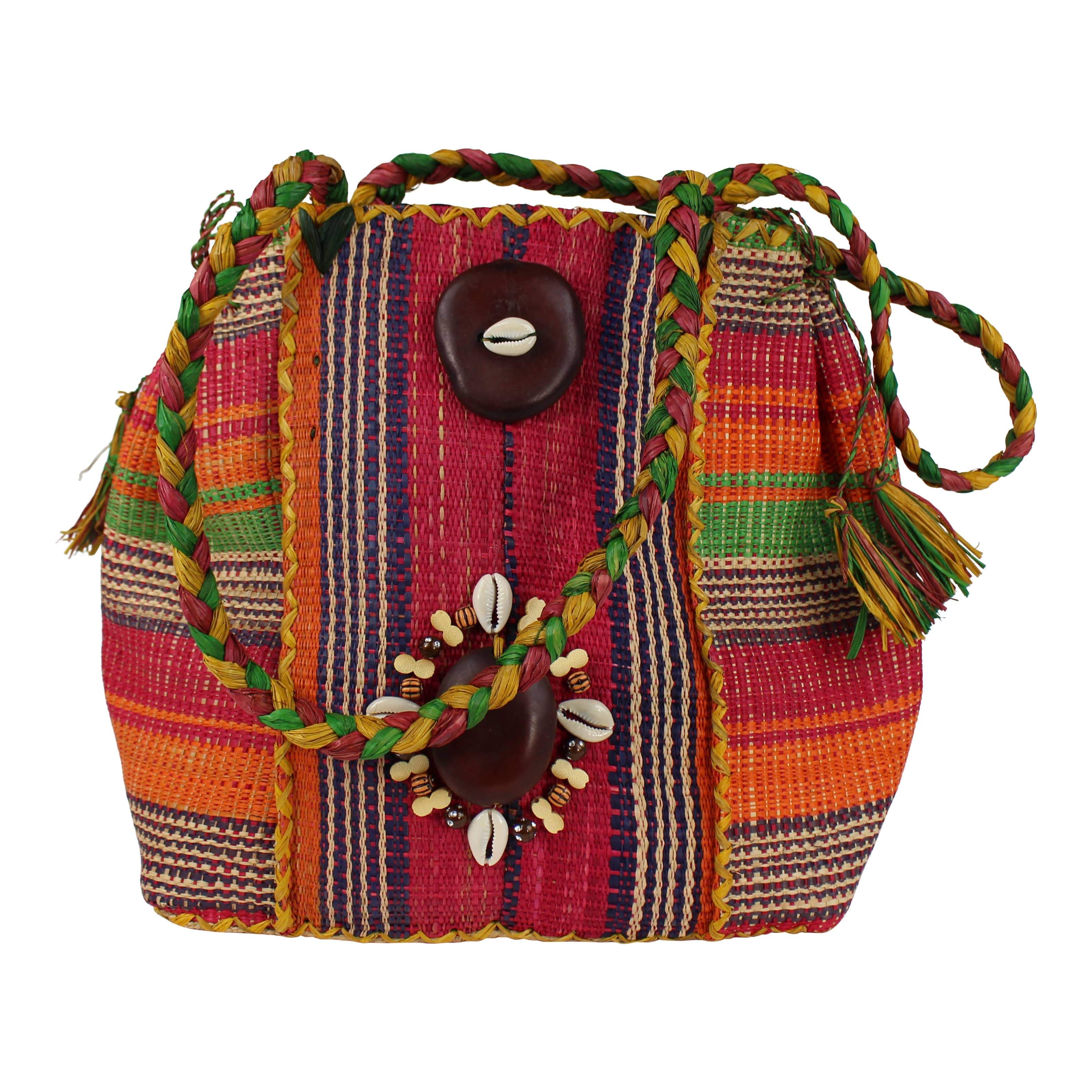 Raffia Fibers Hand Woven Shepherd African Bag