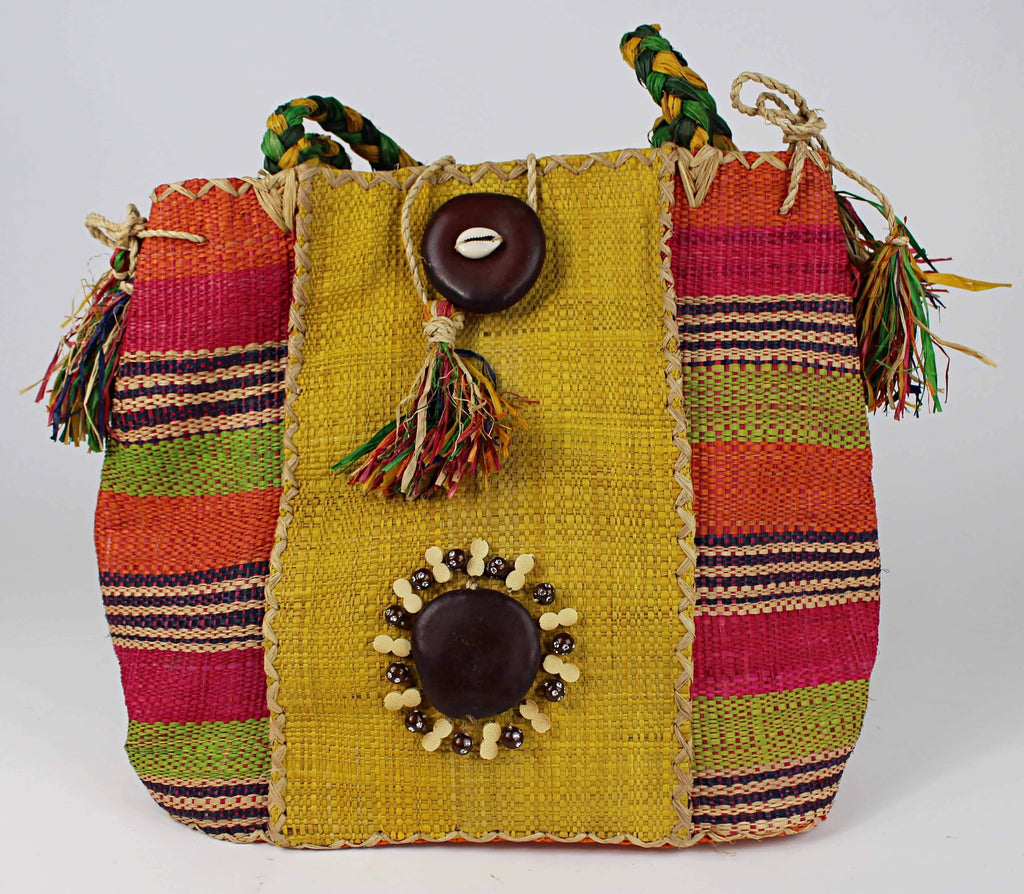 Raffia Fibers Hand Woven Shepherd African Bag