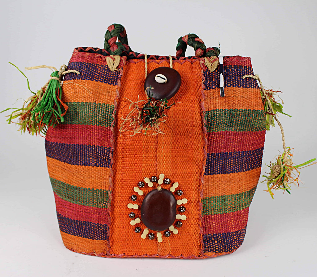 Raffia Fibers Hand Woven Shepherd African Bag
