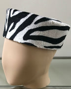 Zebra Print Velvet Hat for Men
