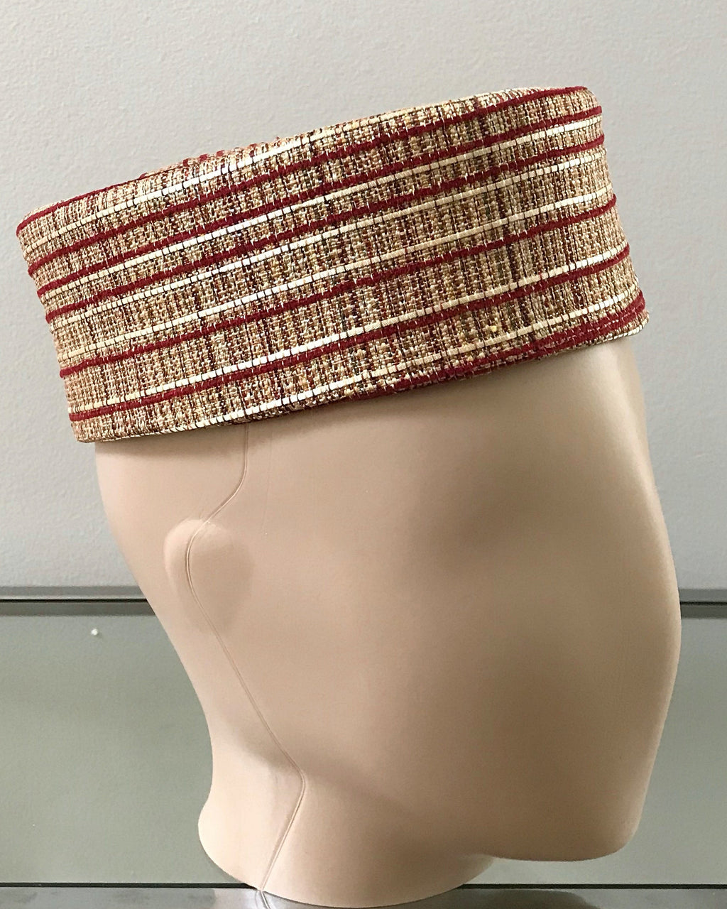 Straw Print  African Kufi Hat for Men