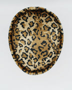 Leopard Print Velvet Hat for Men