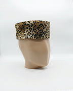 Leopard Print Velvet Hat for Men