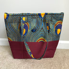 Peacock African Print Shoulder Bag