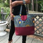 Peacock African Print Shoulder Bag