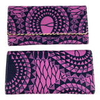 Ada African Print Clutch / Ankara Purse Wallet - Pink
