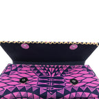 Ada African Print Clutch / Ankara Purse Wallet - Pink