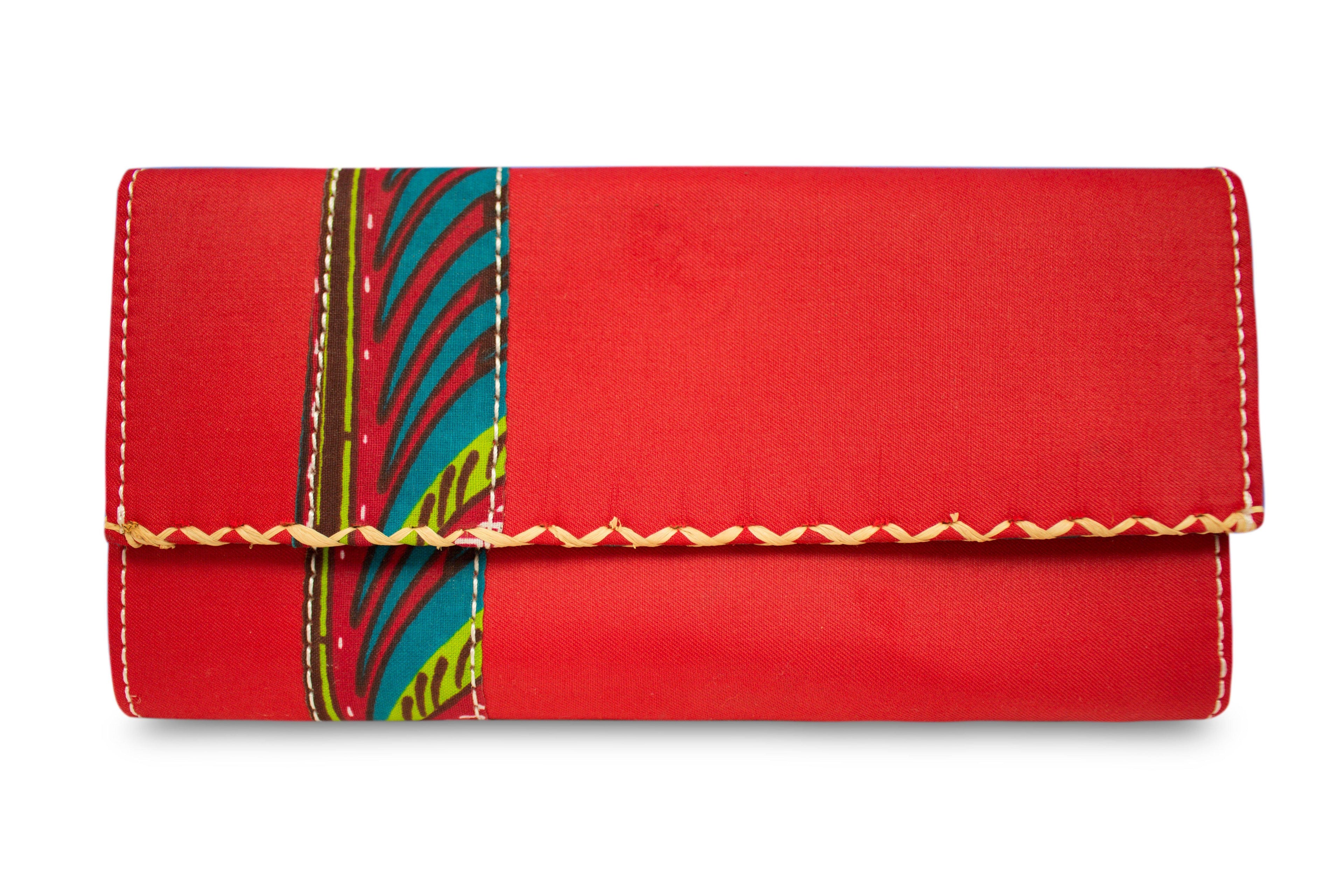 Ayana African Print Purse Wallet (Red)