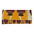 Chike African Print Purse Wallet - Orange