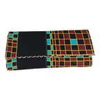 Hadja African Print Purse Wallet - Black / Red
