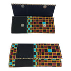 Hadja African Print Purse Wallet - Black / Red