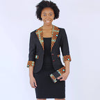 Hadja African Print Purse Wallet - Black / Red